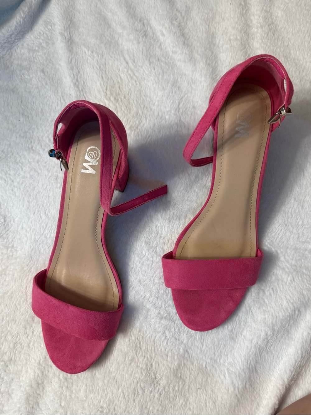 Fuchsia Ankle-Strap Block Heel Sandals woman’s 10